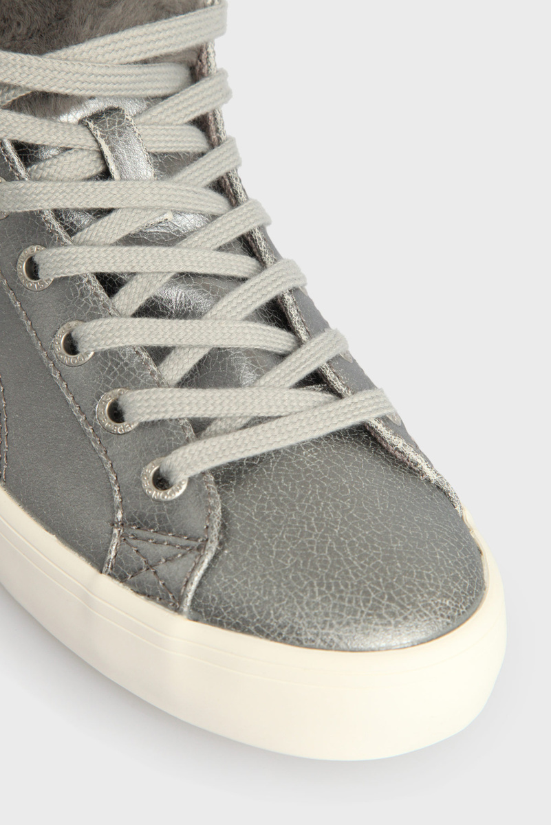 detail Pepe Jeans dámské stříbrné kotníkové tenisky