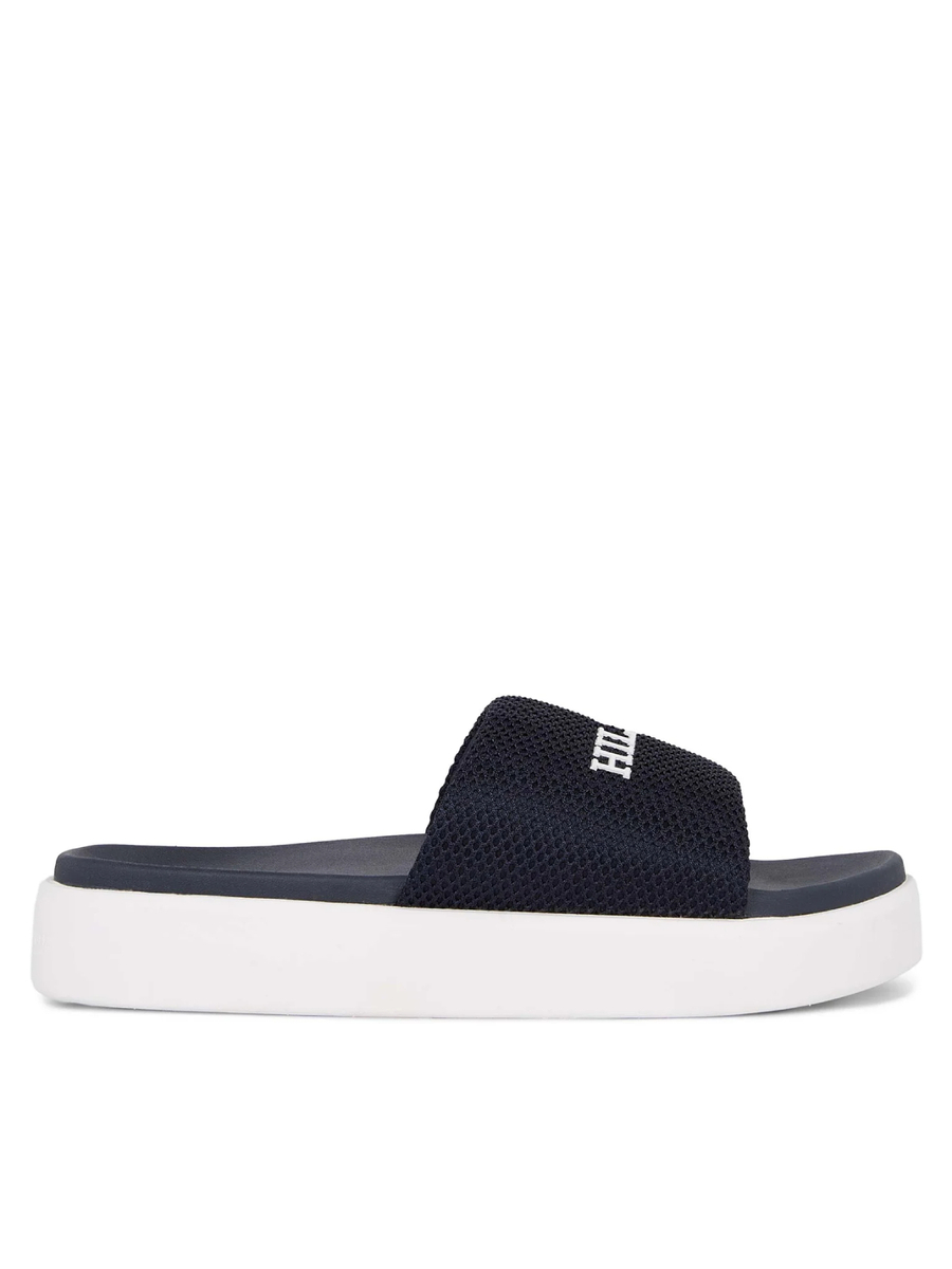 detail Tommy Hilfiger dámské tmavě modré pantofle
