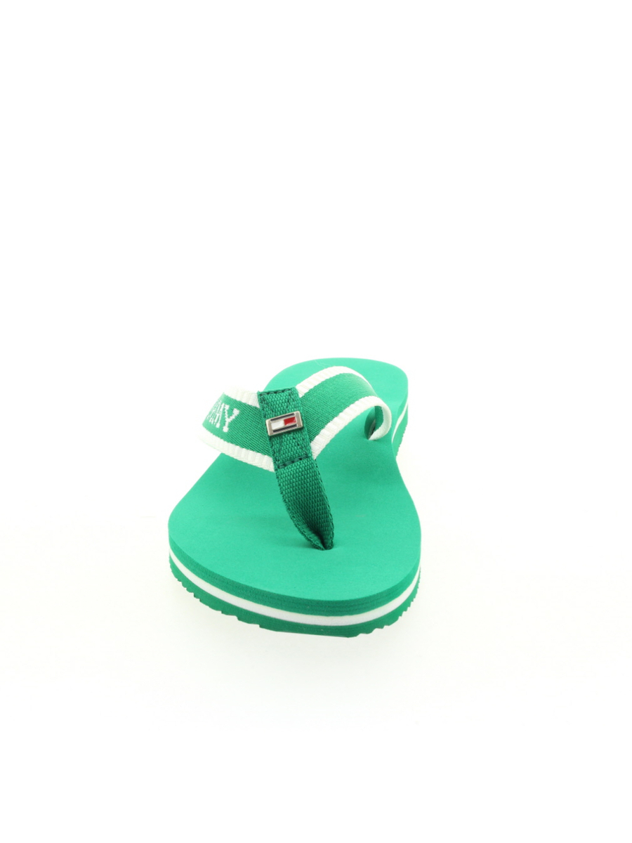 detail Tommy Hilfiger dámské zelené žabky