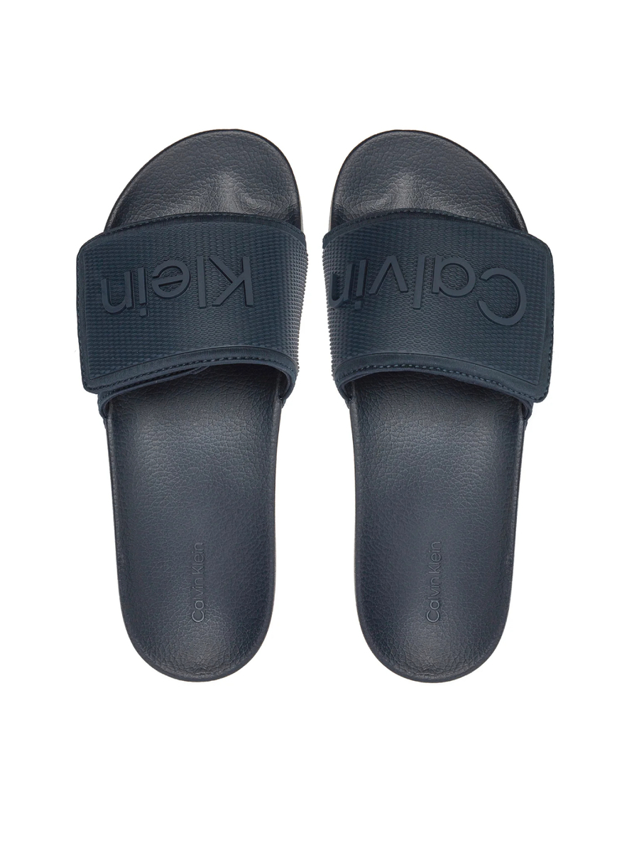 detail Calvin Klein pánské modré pantofle