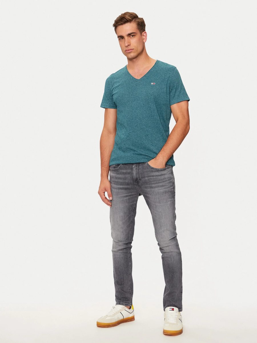 detail Tommy Jeans pánské černé džíny