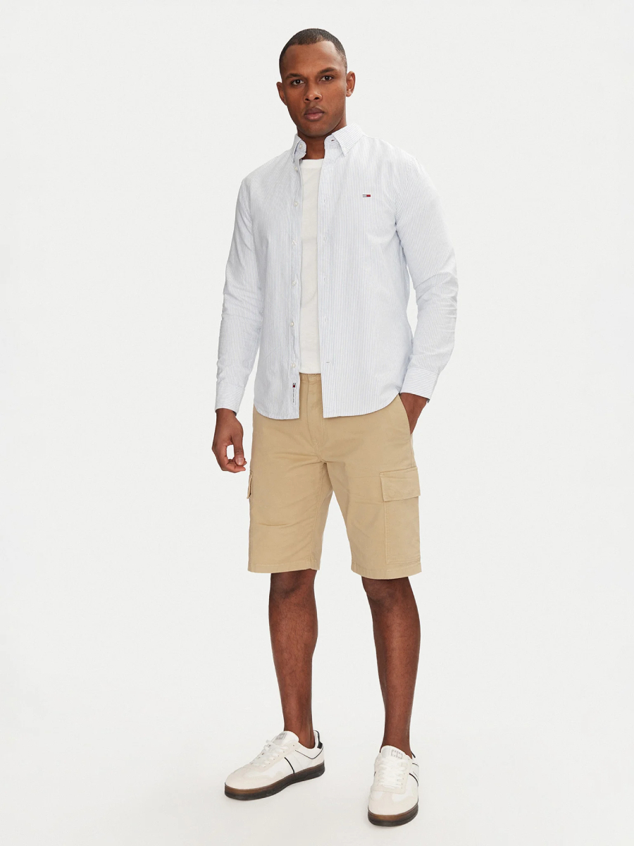 detail Tommy Jeans pánská pruhovaná košile