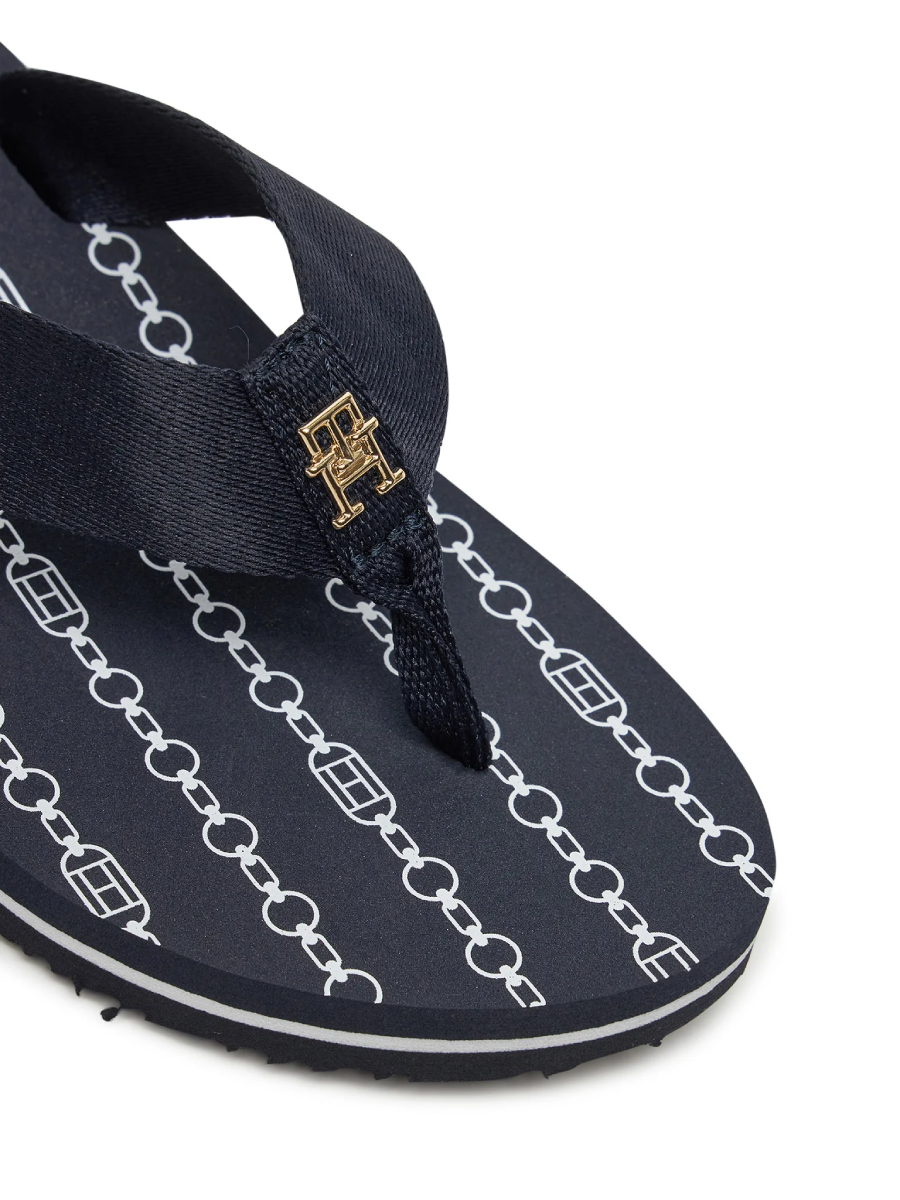 detail Tommy Hilfiger dámské tmavěmodré žabky