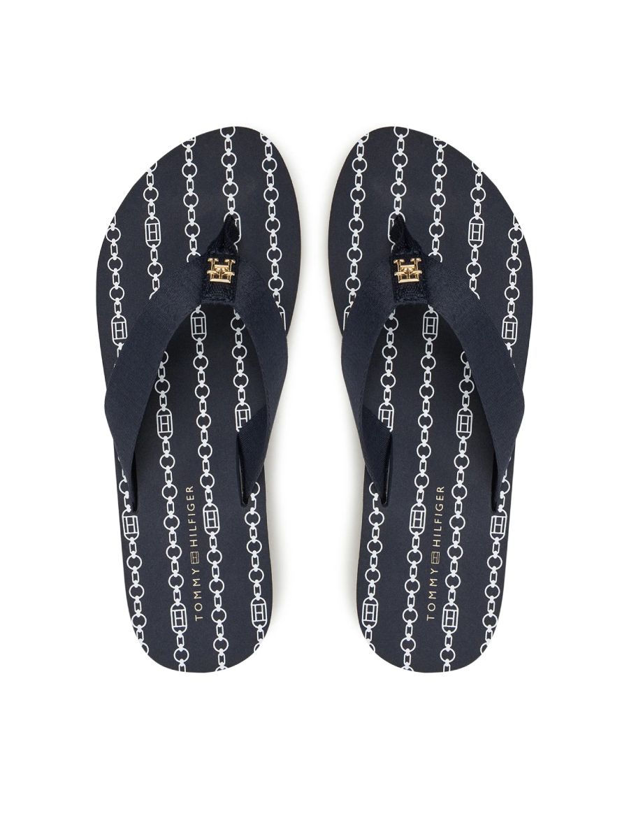 detail Tommy Hilfiger dámské tmavěmodré žabky