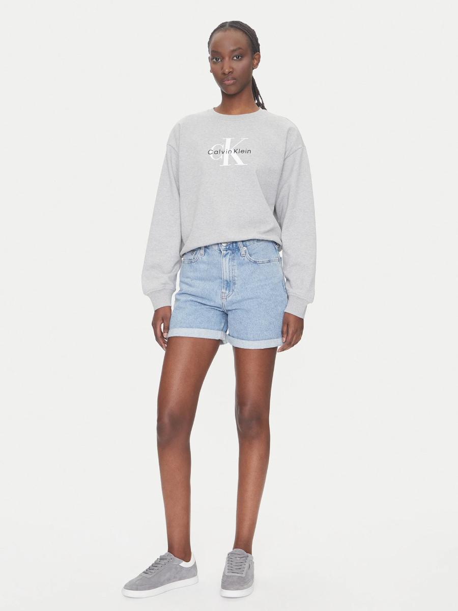 detail Calvin Klein dámská šedá mikina