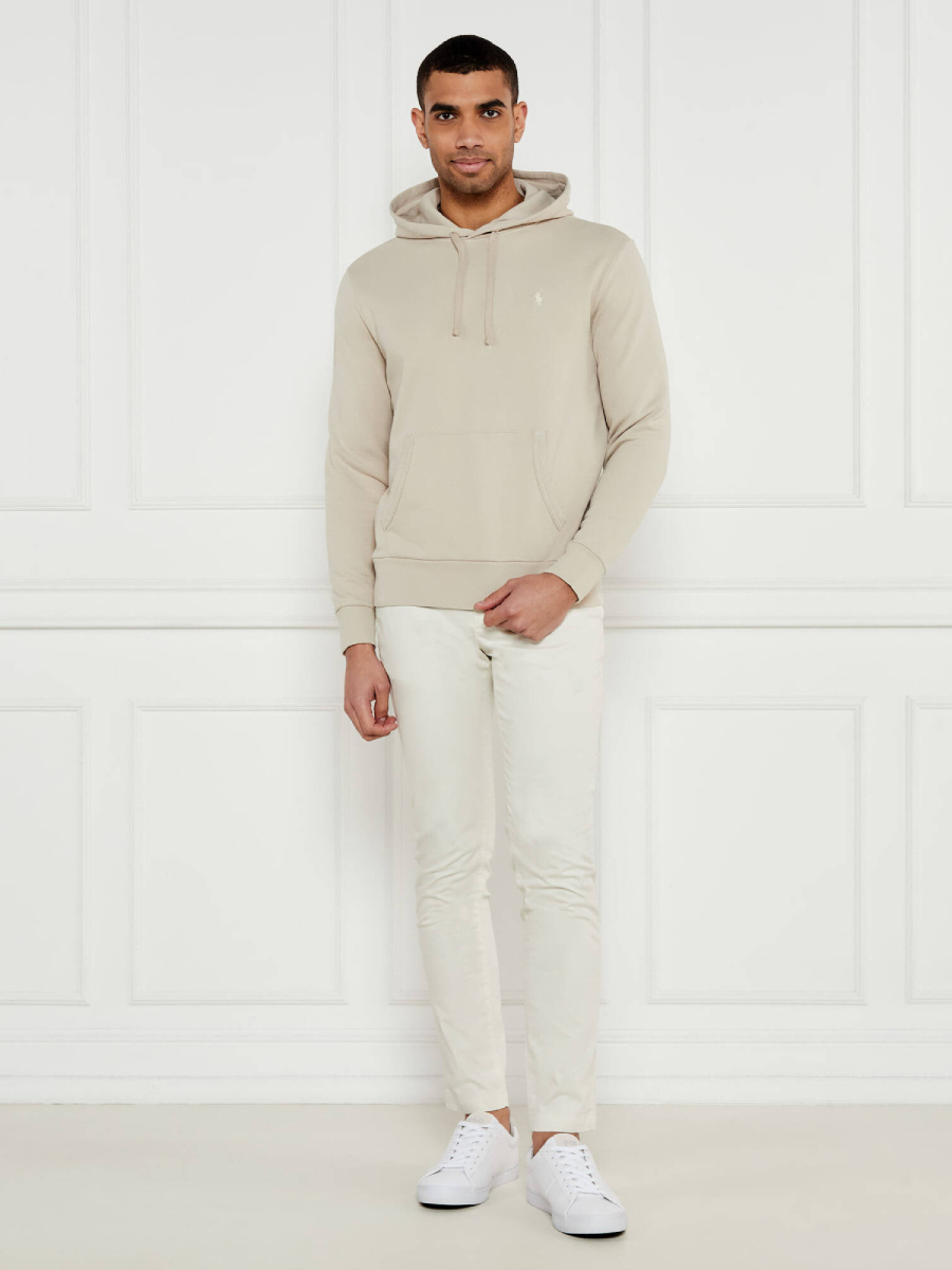 detail Tommy Hilfiger pánské smetanové kalhoty