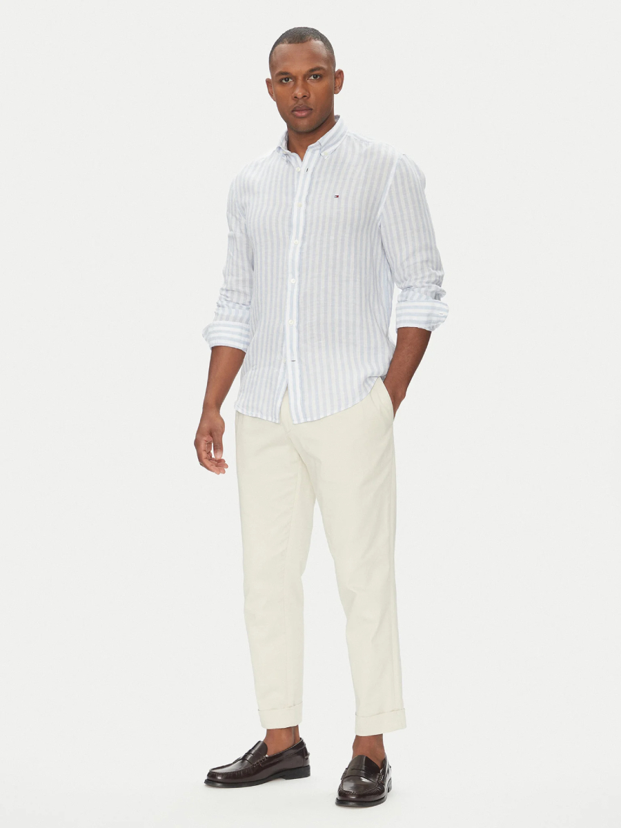 detail Tommy Hilfiger pánská pruhovaná košile