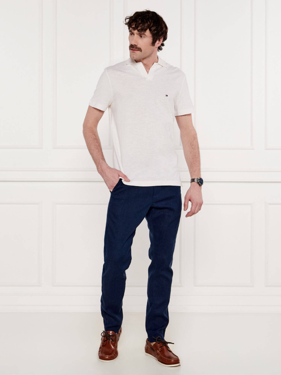 detail Tommy Hilfiger pánské tmavě modré kalhoty