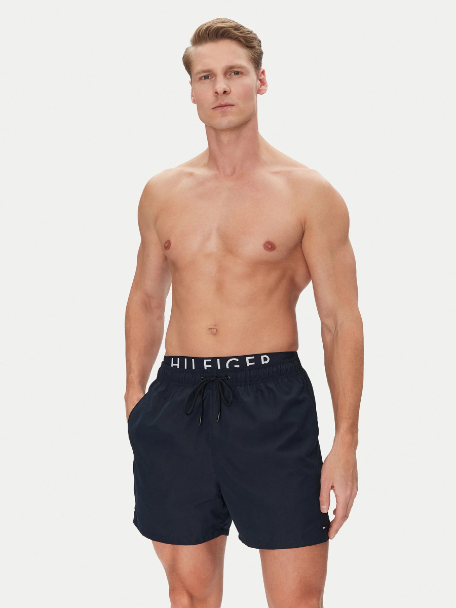 detail Tommy Hilfiger pánské tmavě modré plavky
