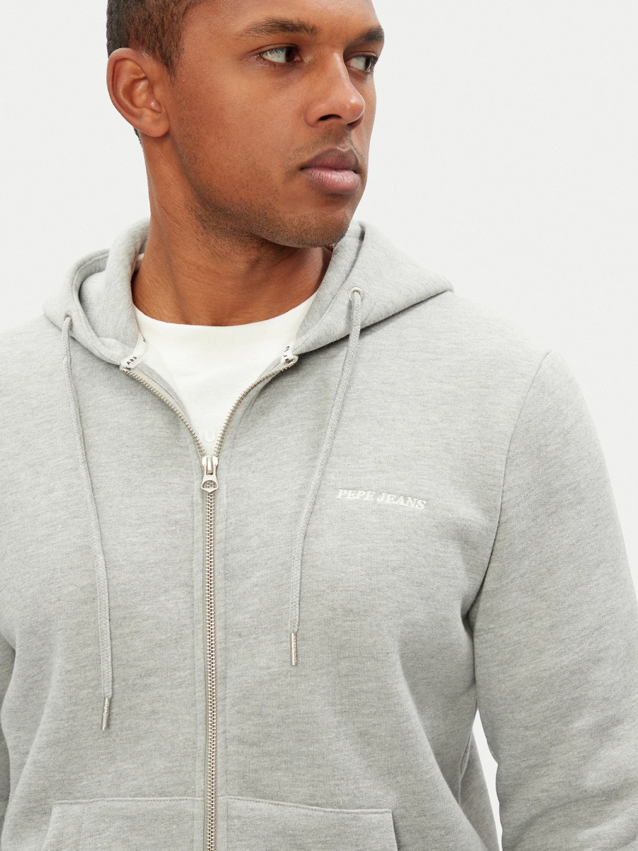 detail Pepe Jeans pánská šedá mikina