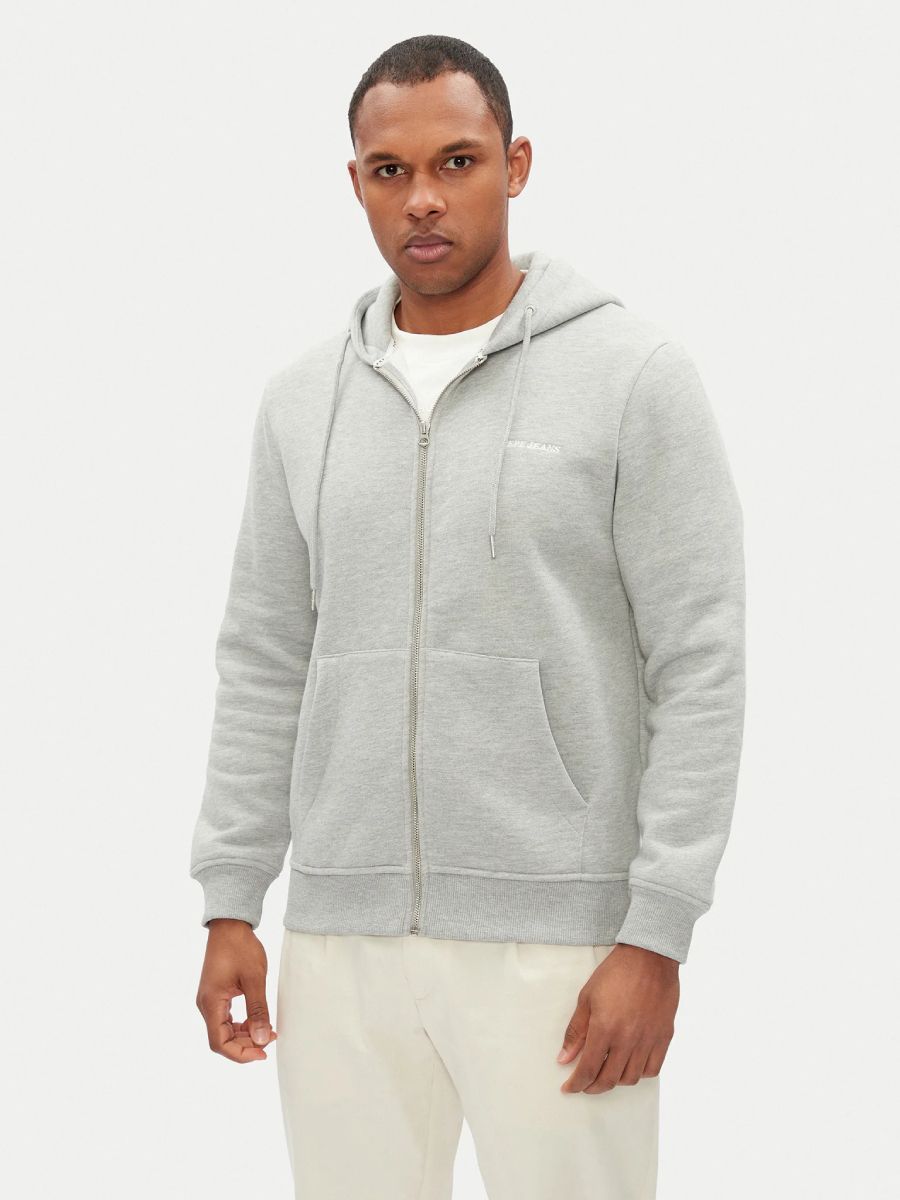 detail Pepe Jeans pánská šedá mikina
