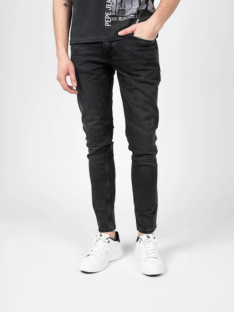 detail Pepe Jeans pánské šedé džíny