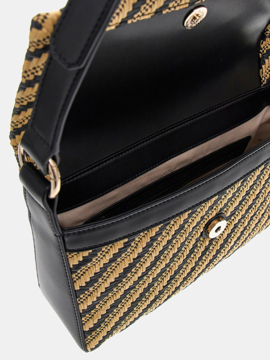 detail Guess dámská černo hnědá kabelka