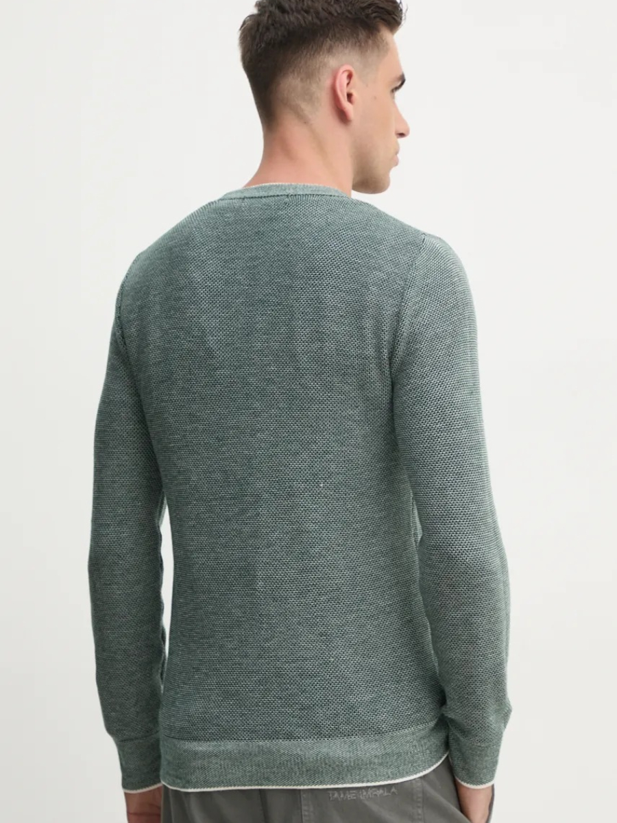 detail Guess pánský zelený svetr