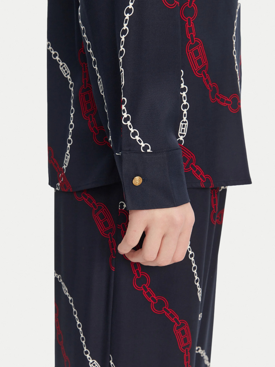 detail Tommy Hilfiger dámská vzorovaná halenka