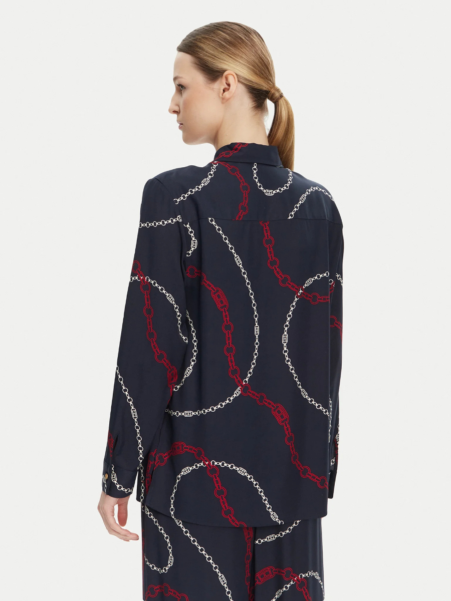 detail Tommy Hilfiger dámská vzorovaná halenka