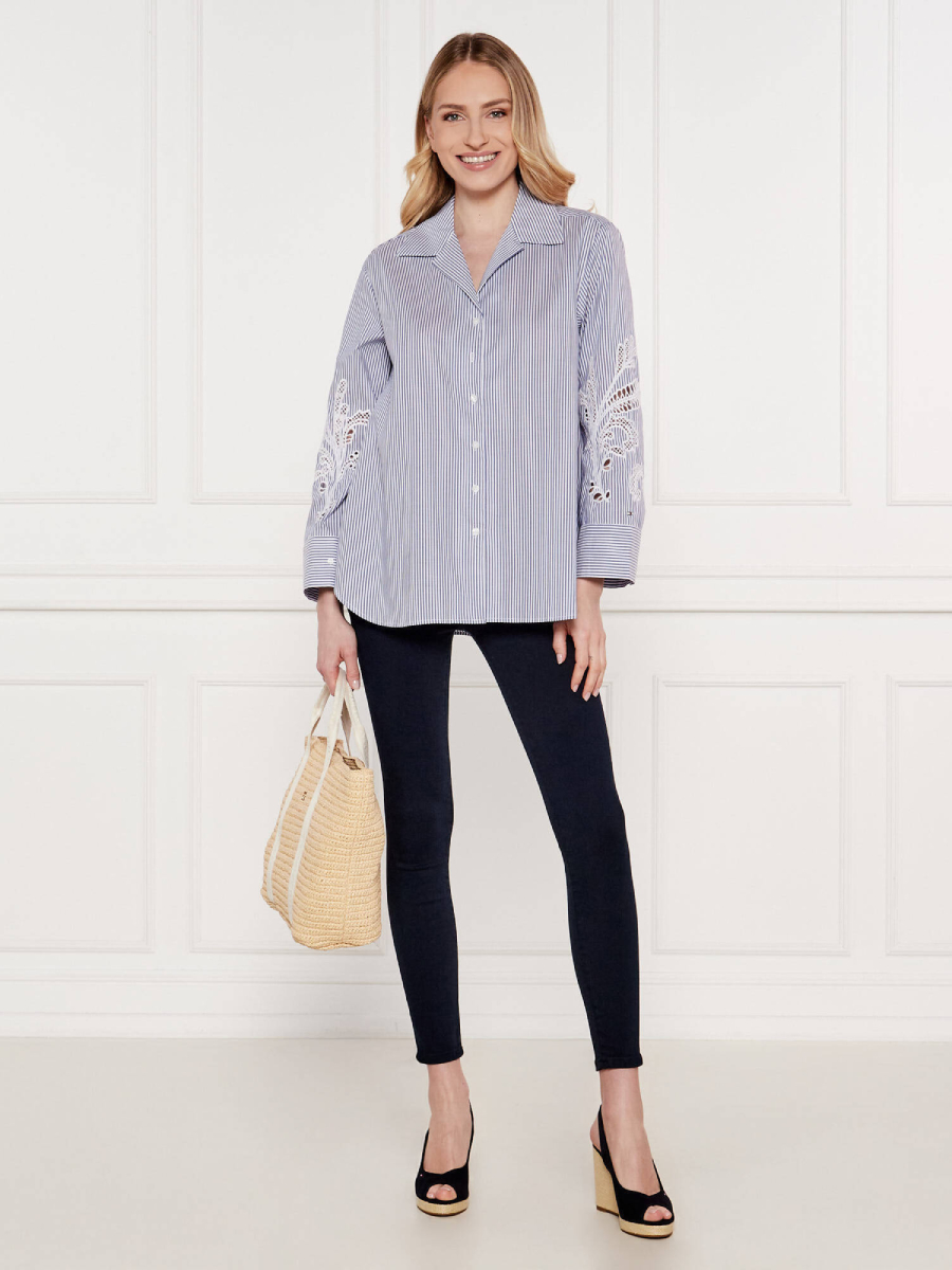 detail Tommy Hilfiger dámské tmavě modré džíny