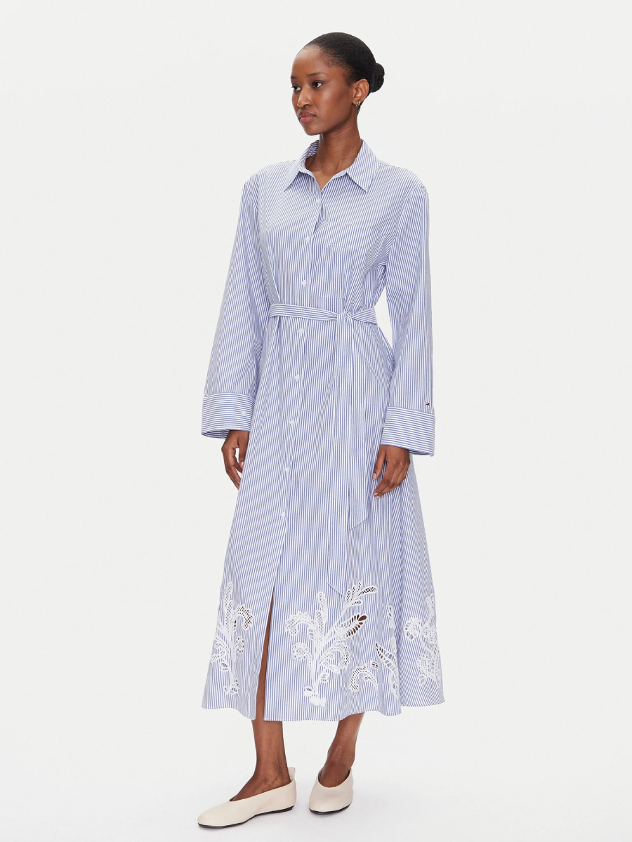 detail Tommy Hilfiger dámské pruhované šaty