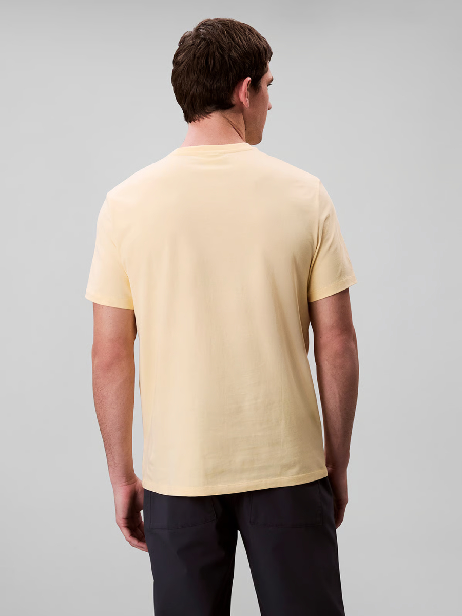 detail Calvin Klein pánské žluté tričko