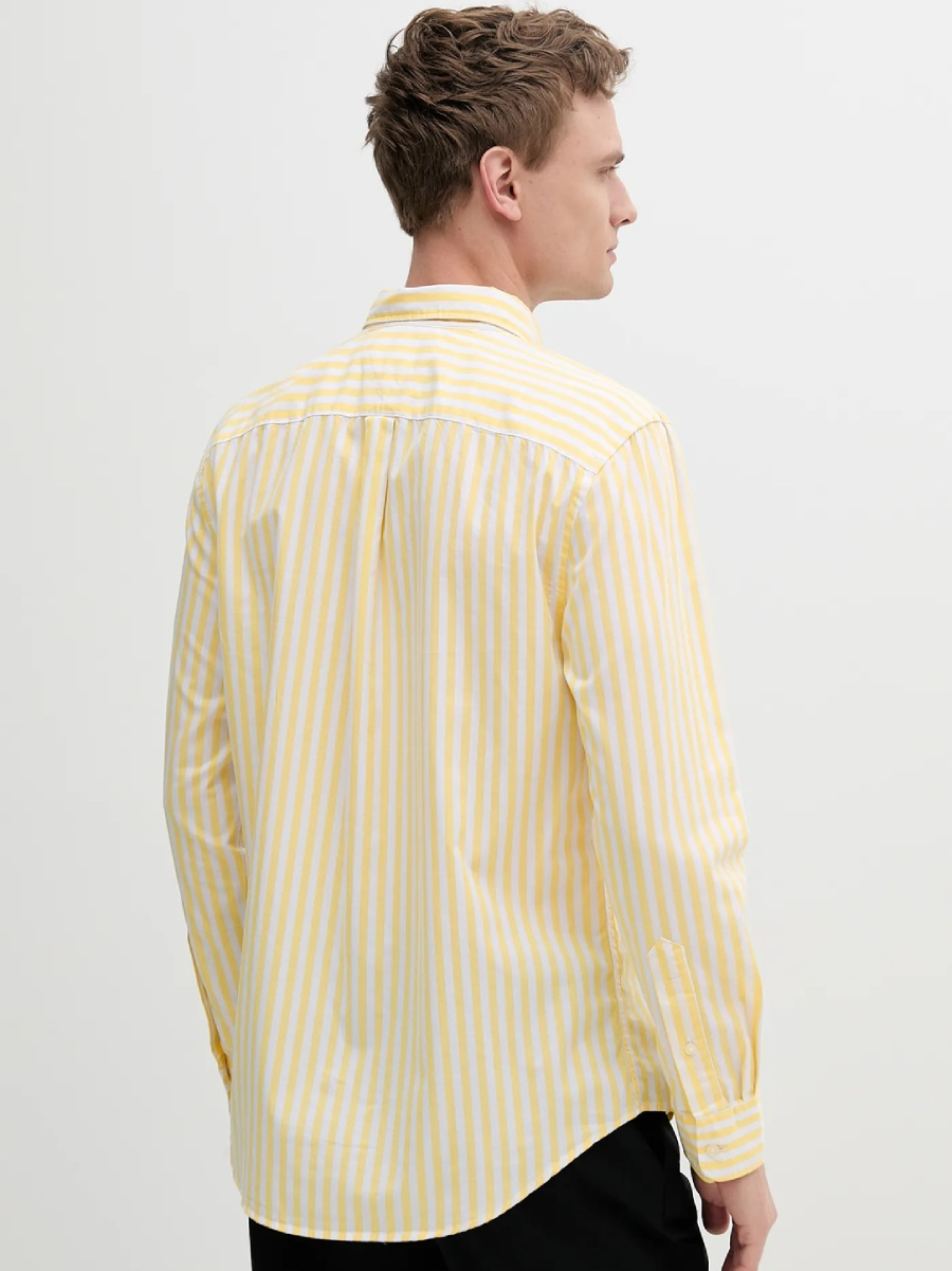 detail Tommy Hilfiger pánská pruhovaná košile Poplin