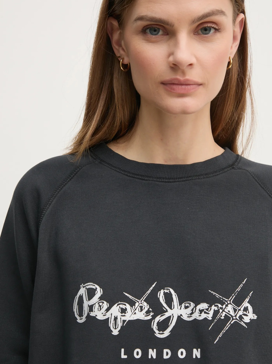 detail Pepe Jeans dámská černá mikina