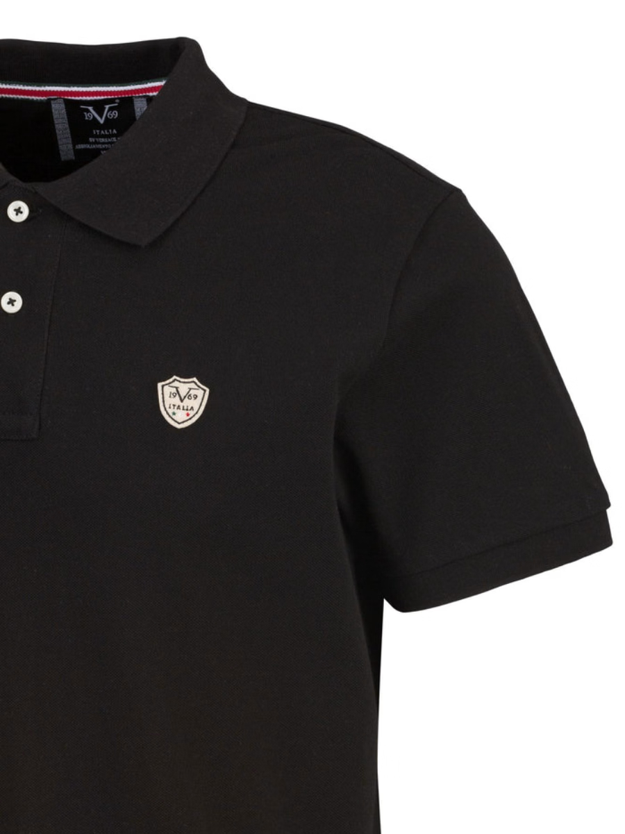 detail 19v69 pánské černé polo tričko