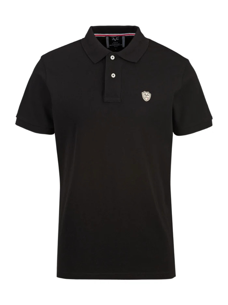 detail 19v69 pánské černé polo tričko
