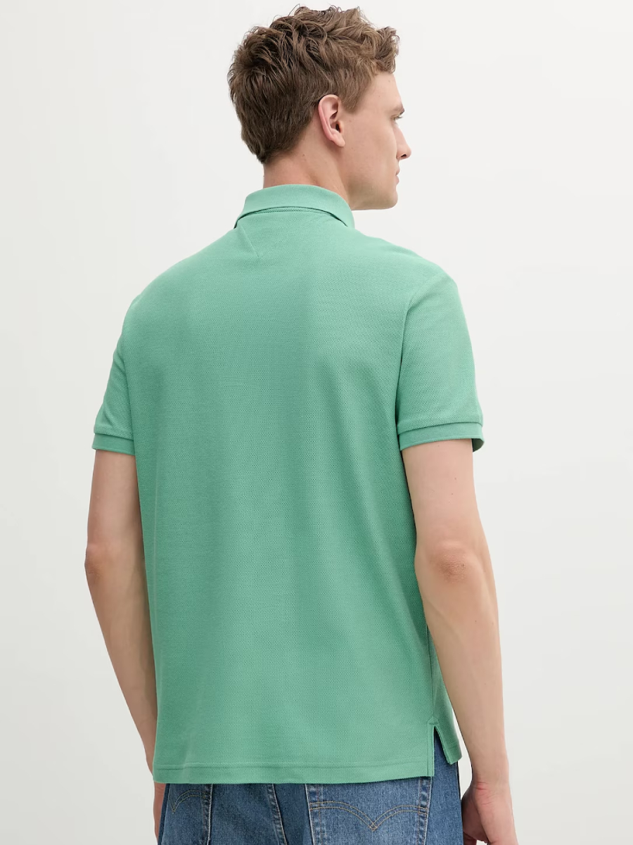 detail Tommy Hilfiger pánské světle zelené  polo tričko