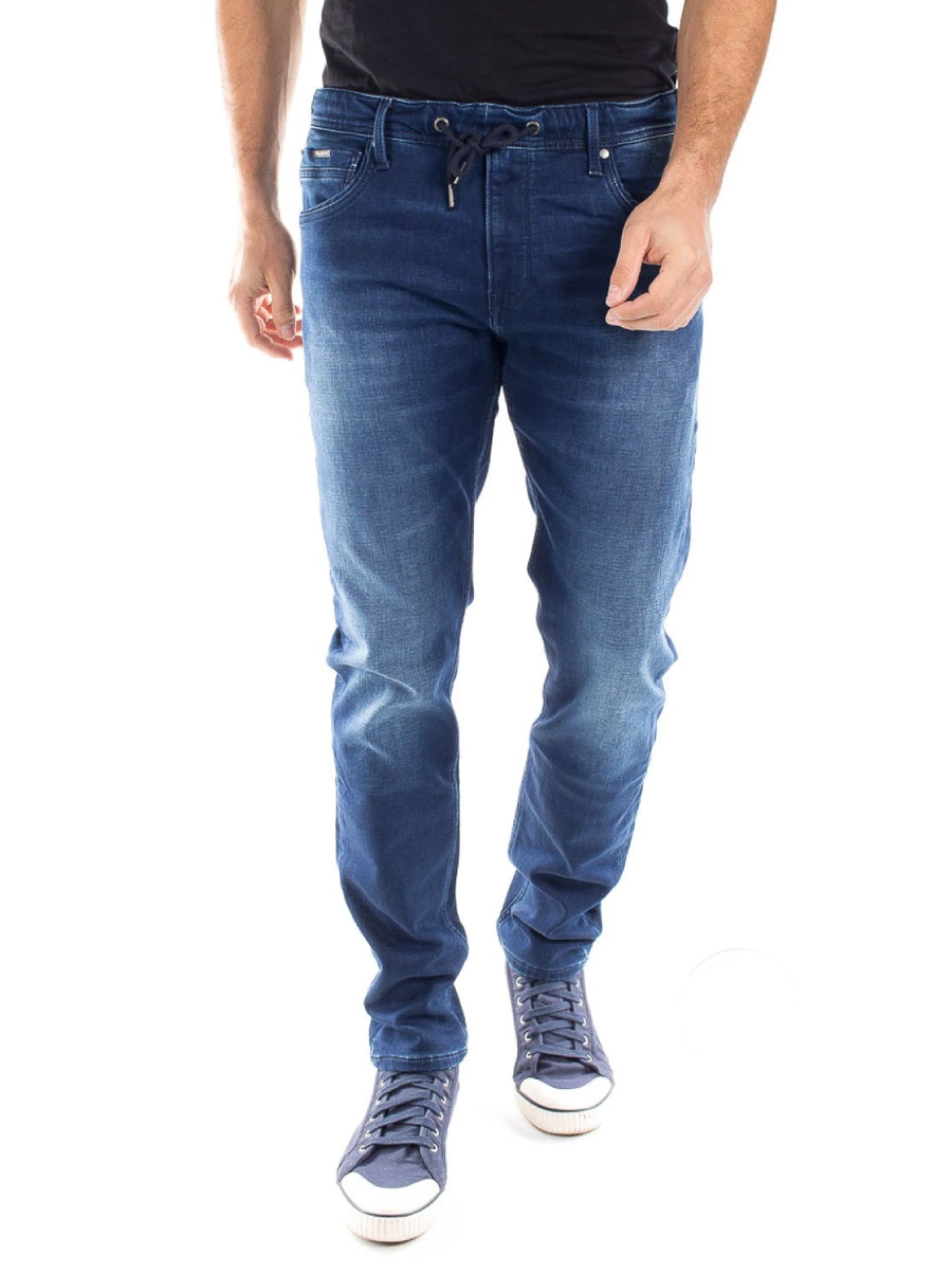 detail Pepe Jeans pánské modré džíny