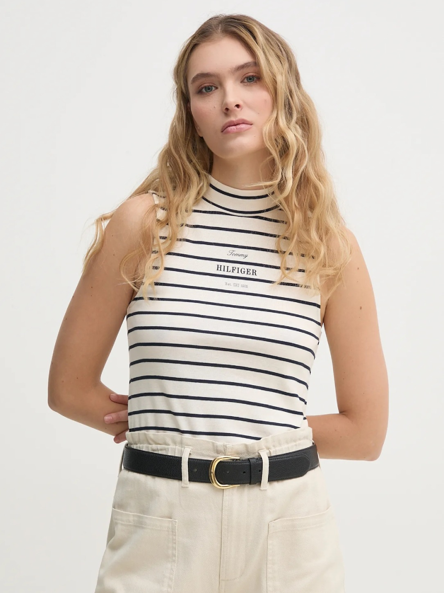 detail Tommy Hilfiger dámský pruhovaný top
