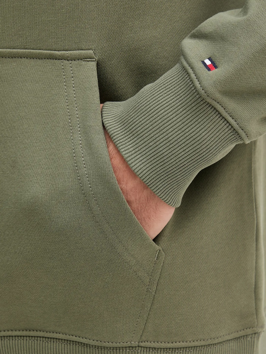 detail Tommy Hilfiger pánská zelená mikina
