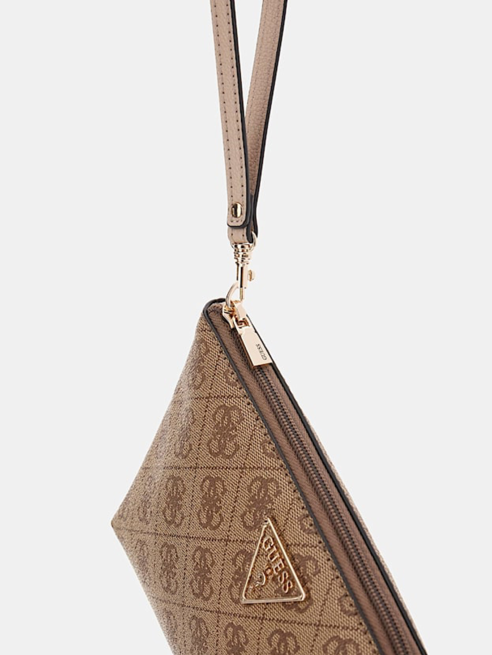 detail Guess dámská béžová kosmetická taška