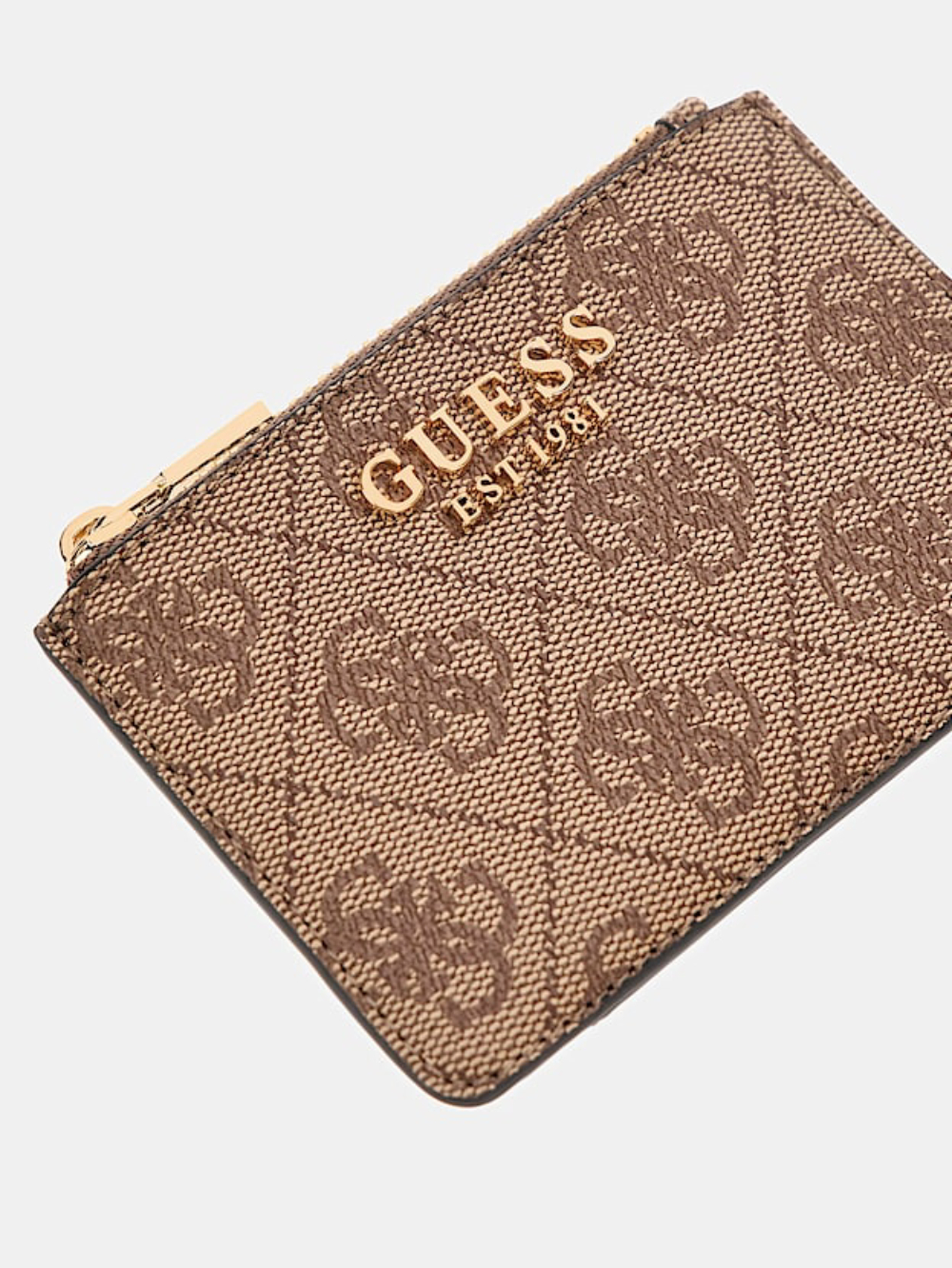 detail Guess dámské béžové pouzdro na karty