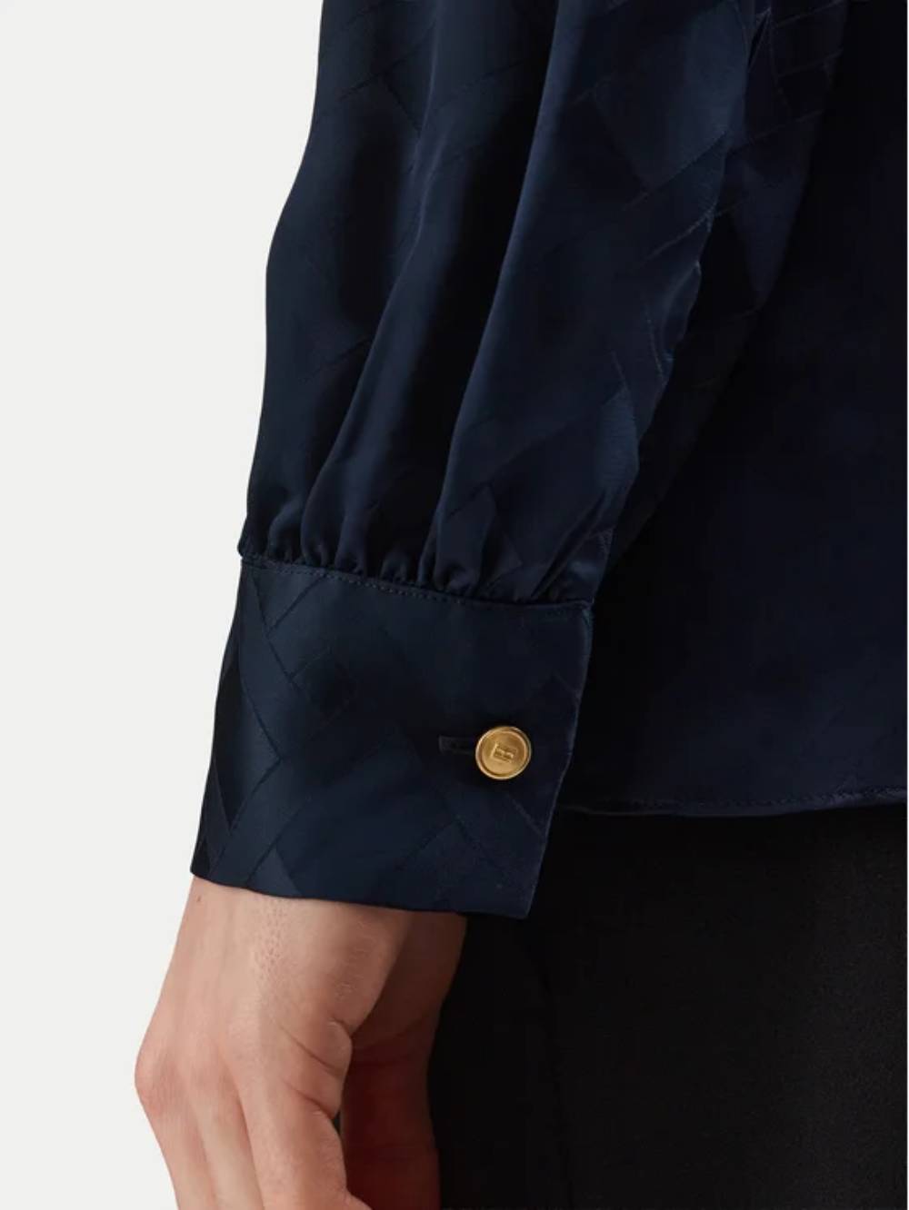 detail Tommy Hilfiger dámská tmavě modrá halenka