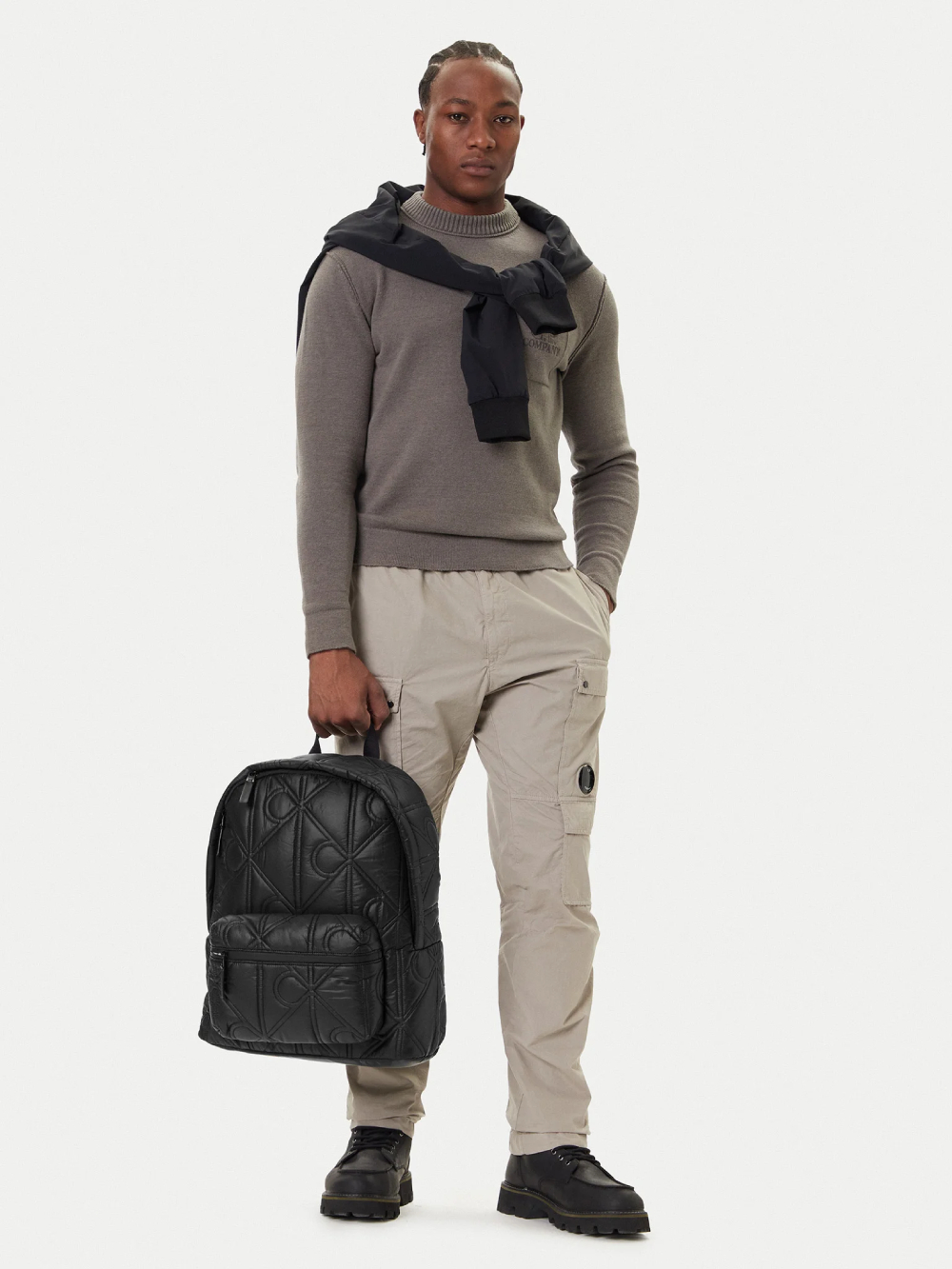 detail Calvin Klein pánský černý batoh