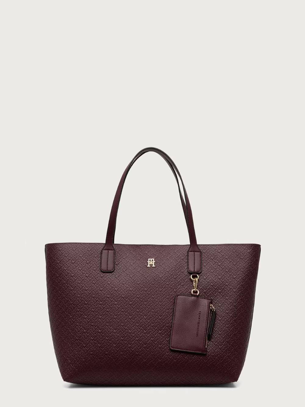 detail Tommy Hilfiger dámská bordová kabelka