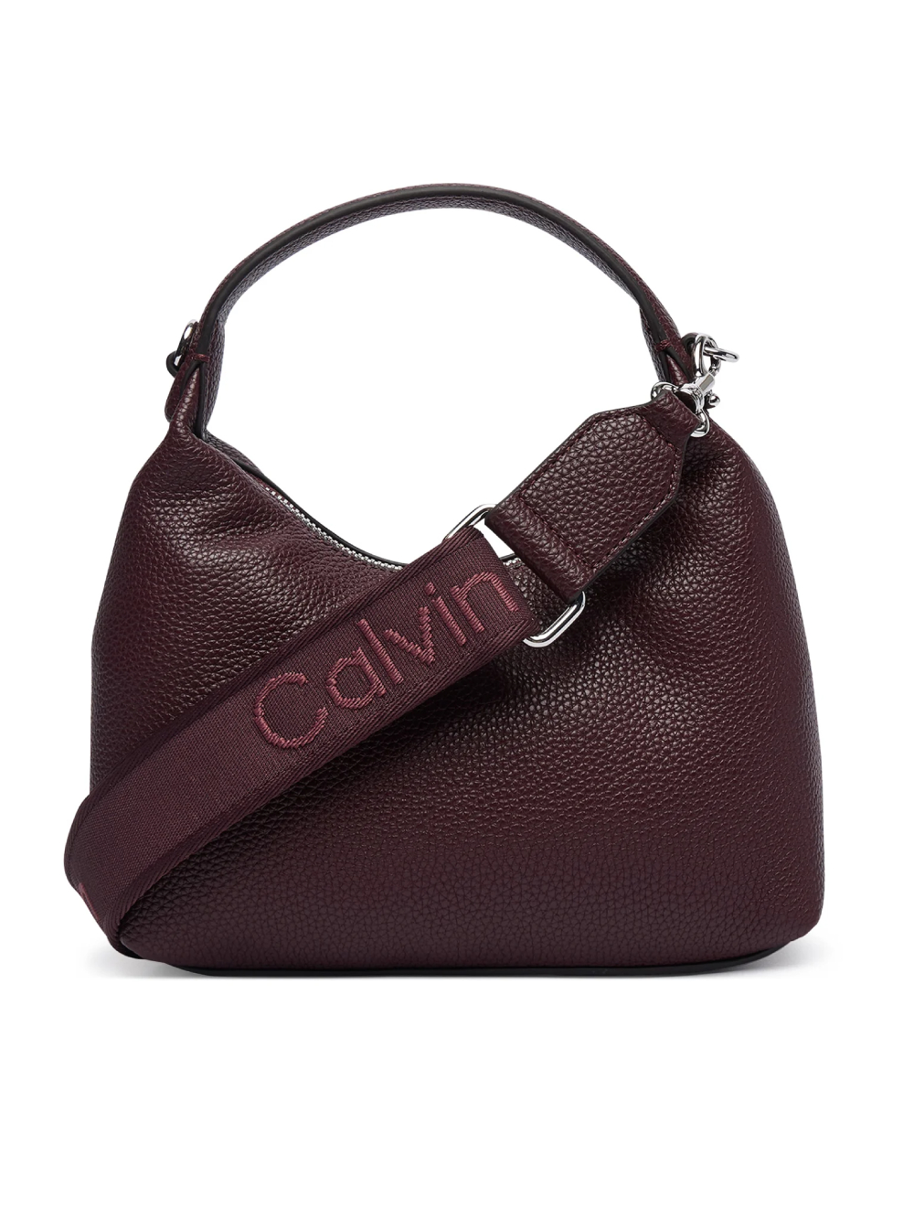 detail Calvin Klein dámská vínová kabelka