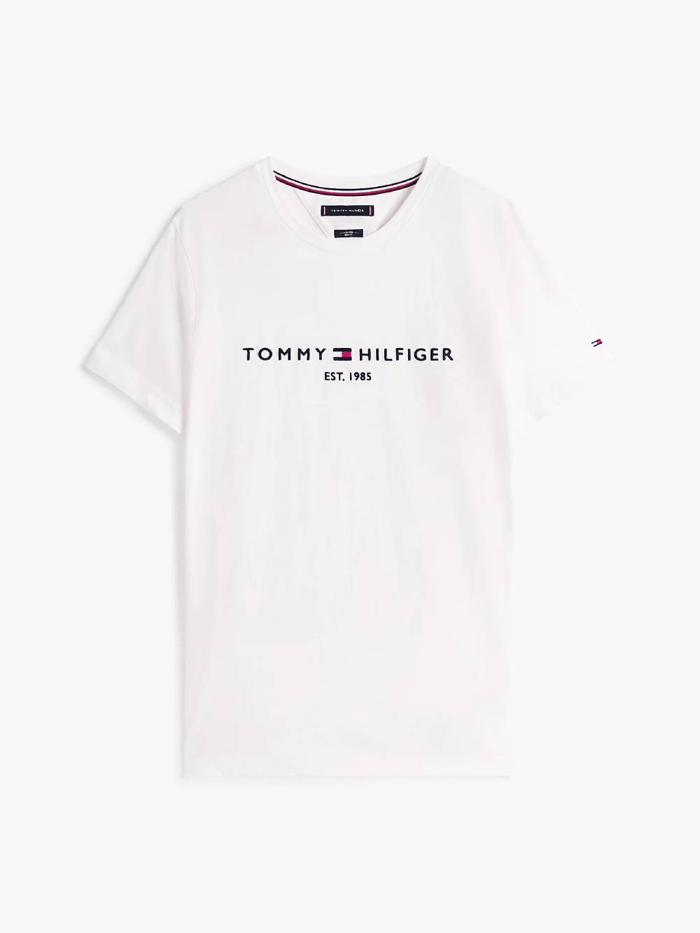 detail Tommy Hilfiger pánské bílé tričko