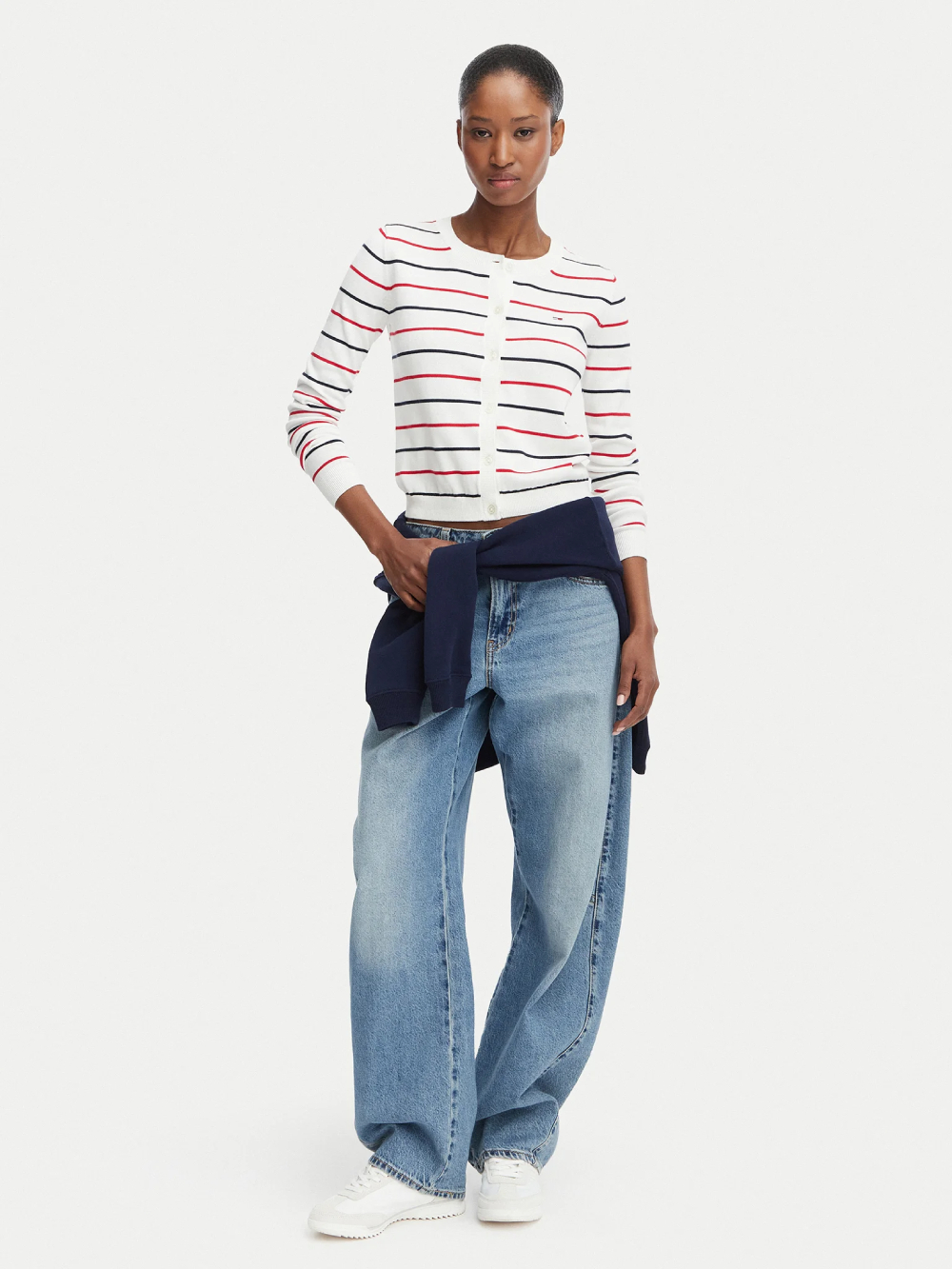 detail Tommy Jeans dámský pruhovaný svetr