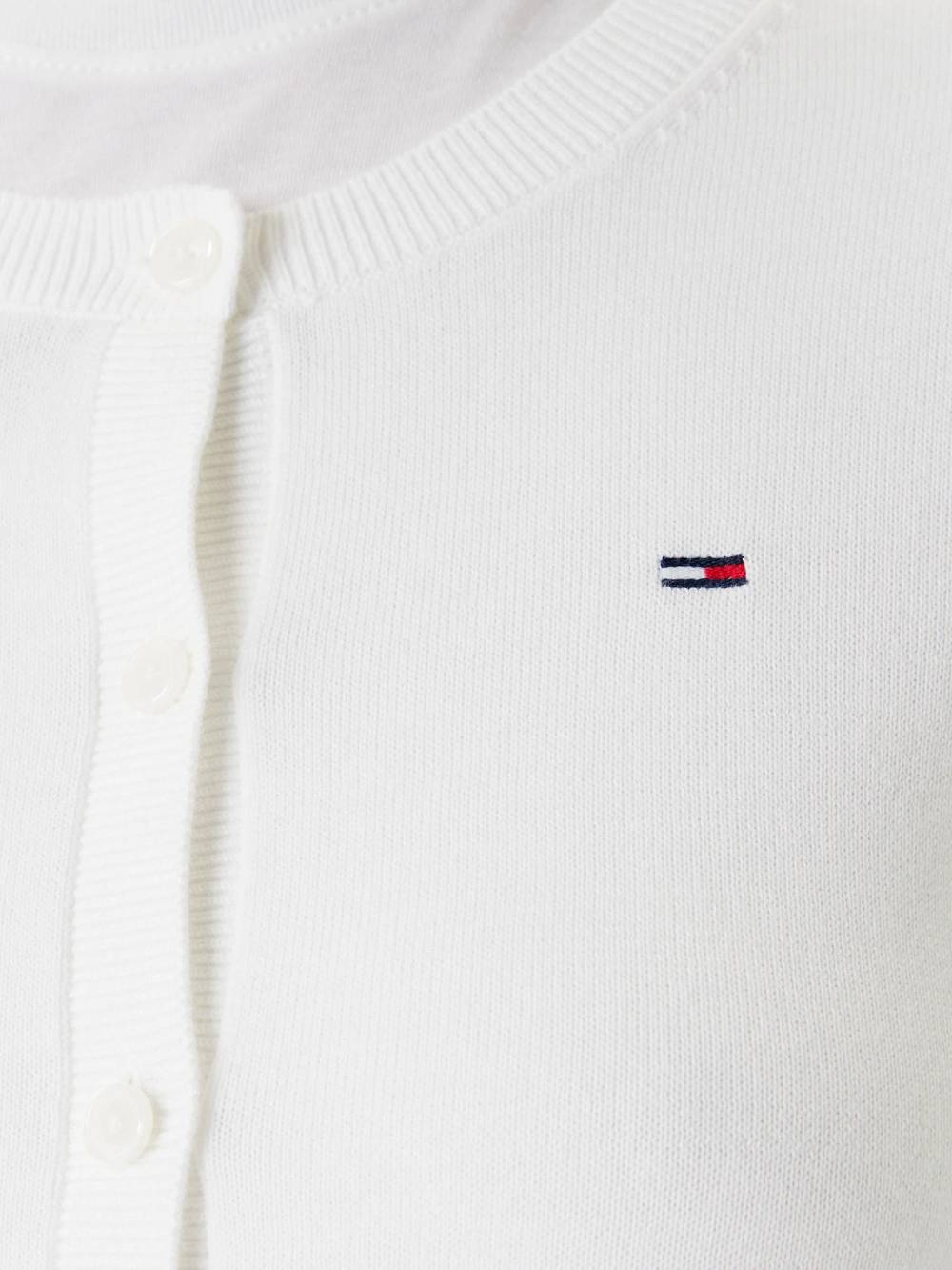 detail Tommy Jeans dámský bílý svetr