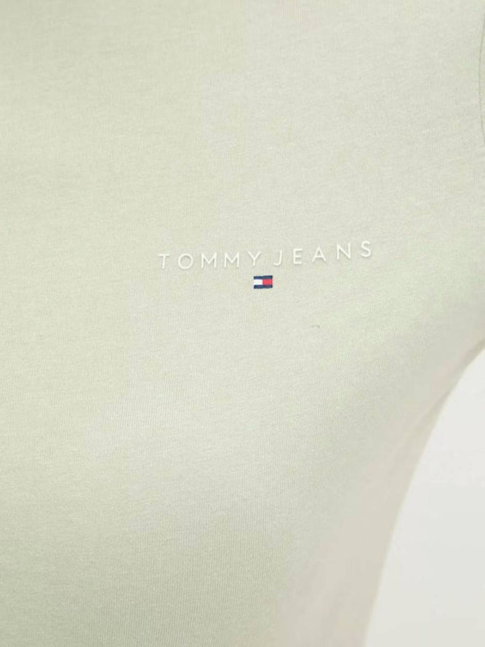 detail Tommy Jeans dámské zelené tričko