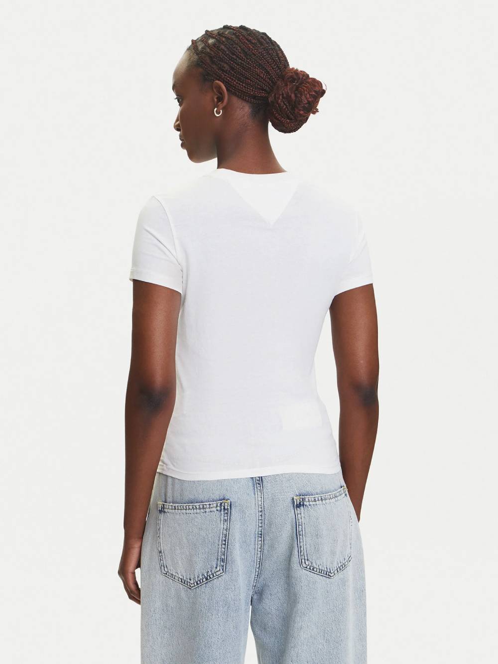 detail Tommy Jeans dámské krémové tričko