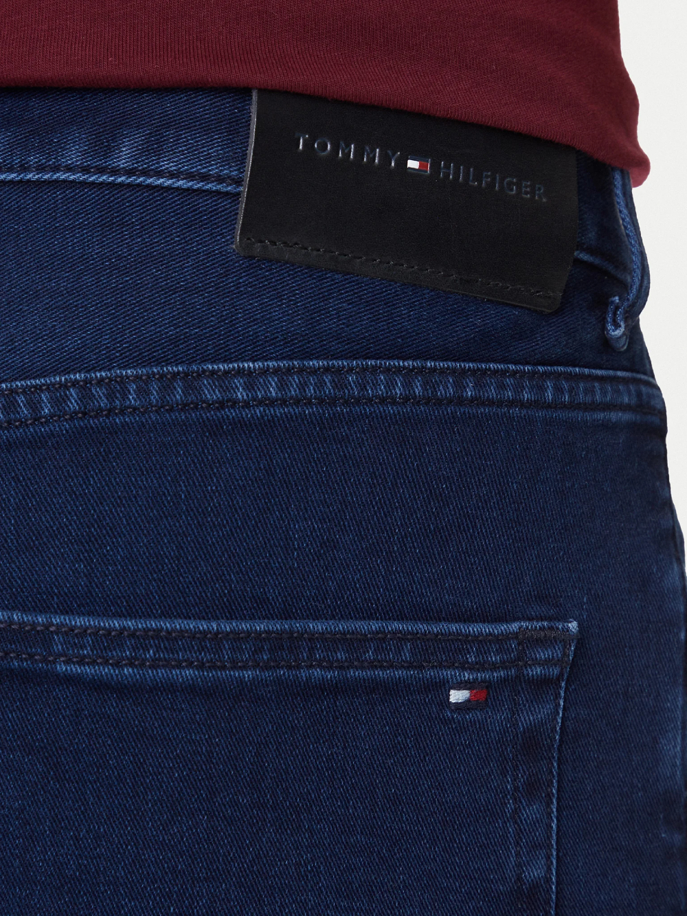 detail Tommy Hilfiger pánské modré džíny Denton