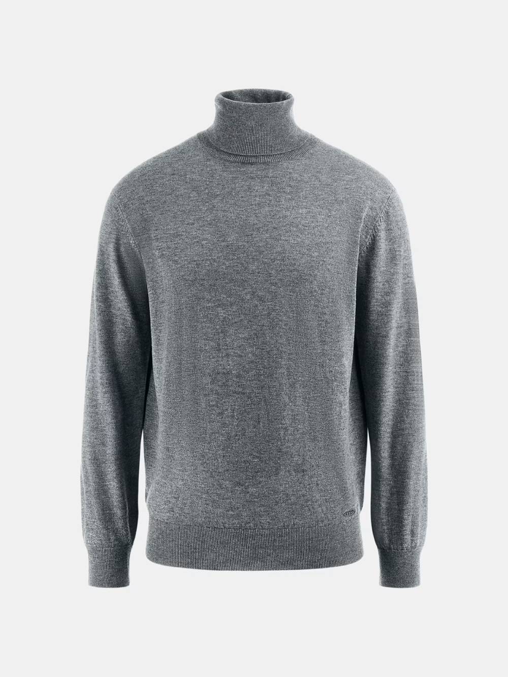 detail Guess pánský šedý rolák