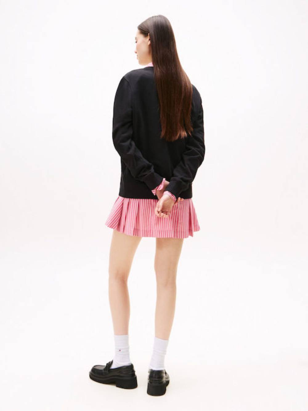 detail Tommy Jeans dámská černá mikina