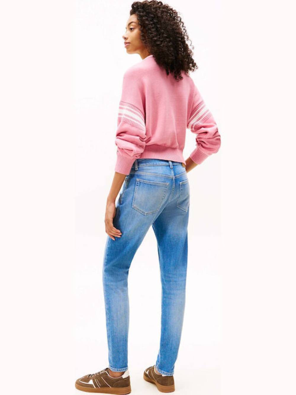 detail Tommy Jeans dámské modré džíny