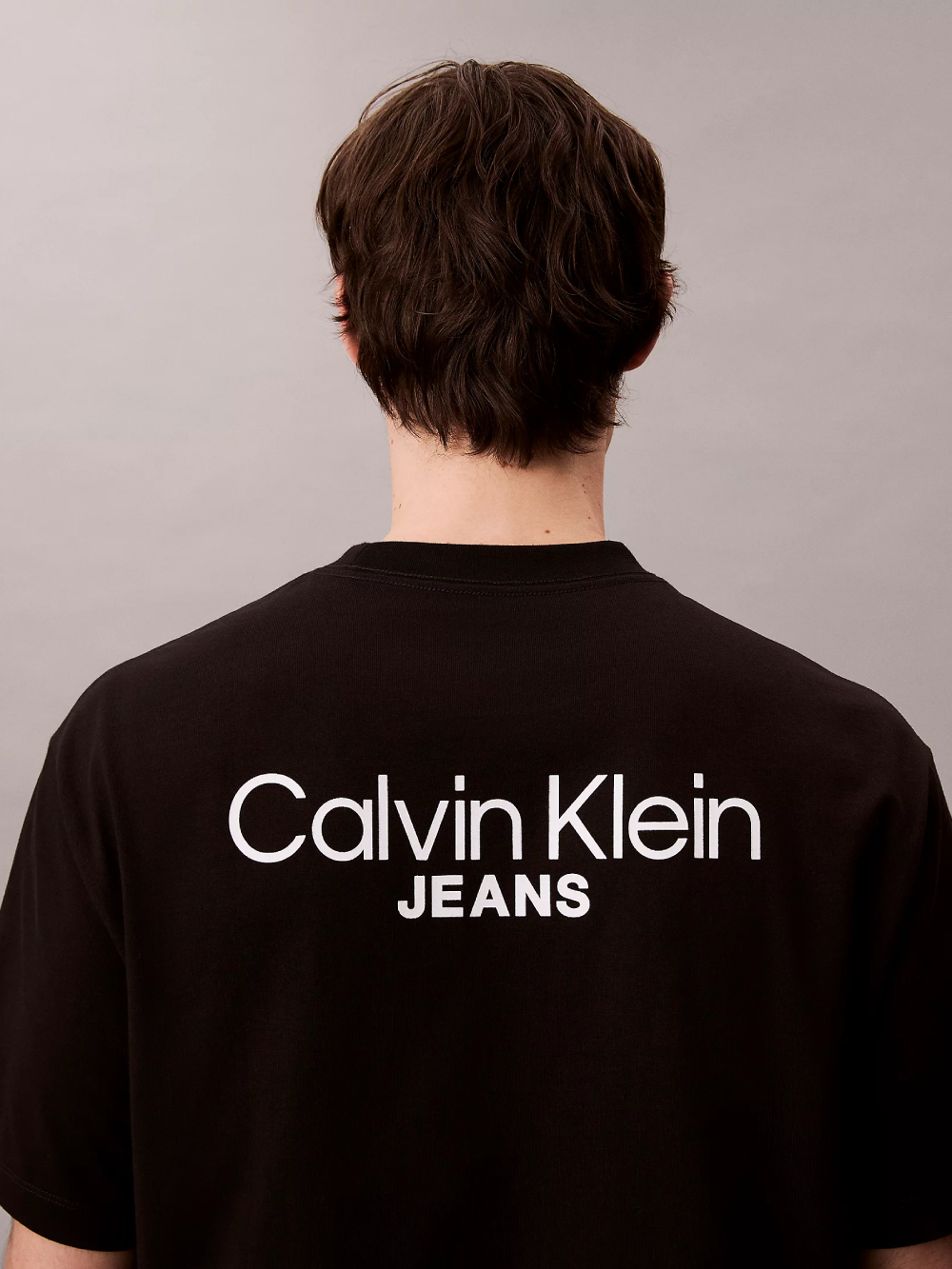 detail Calvin Klein pánské černé tričko