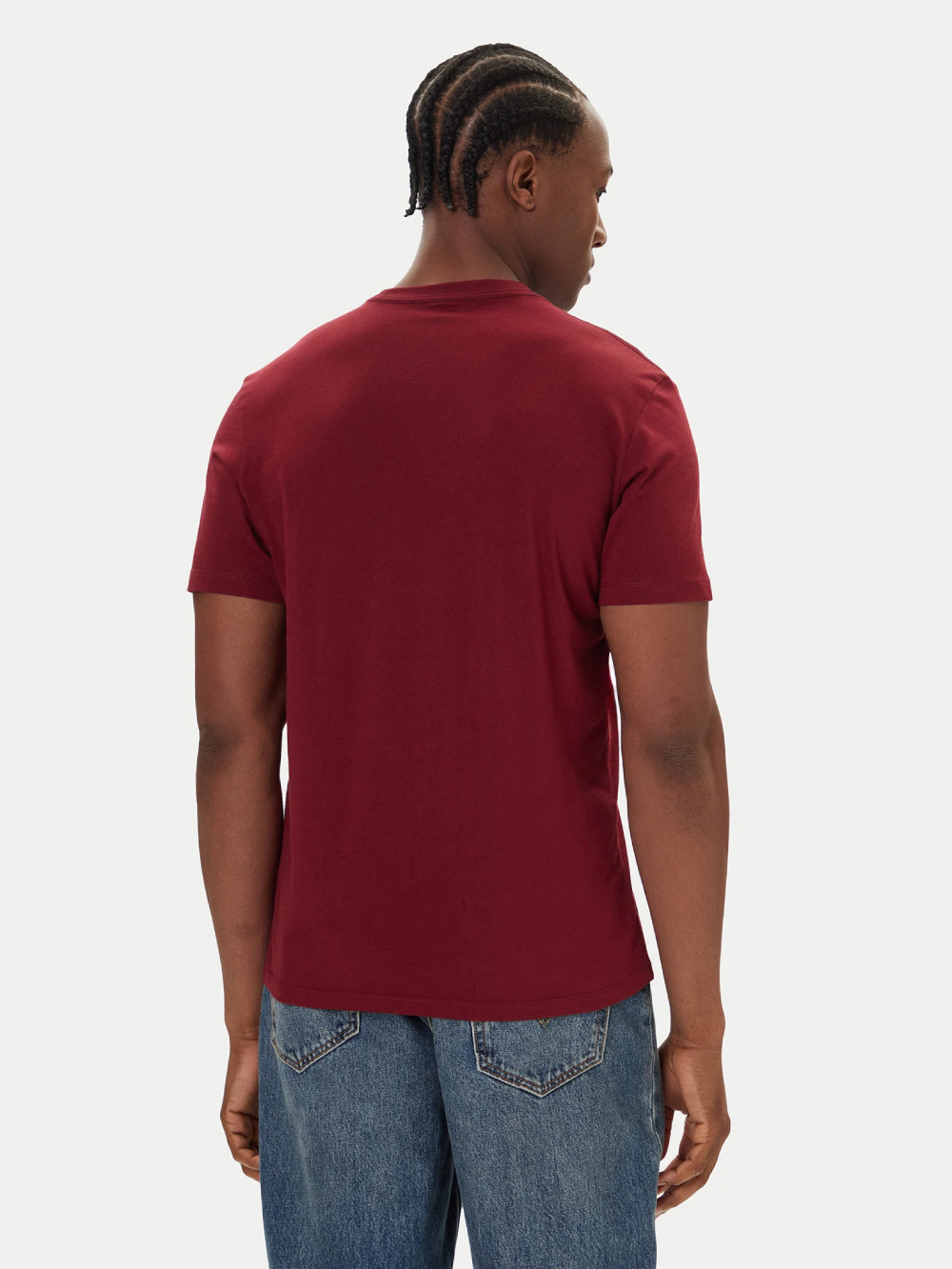 detail Calvin Klein pánské červené tričko