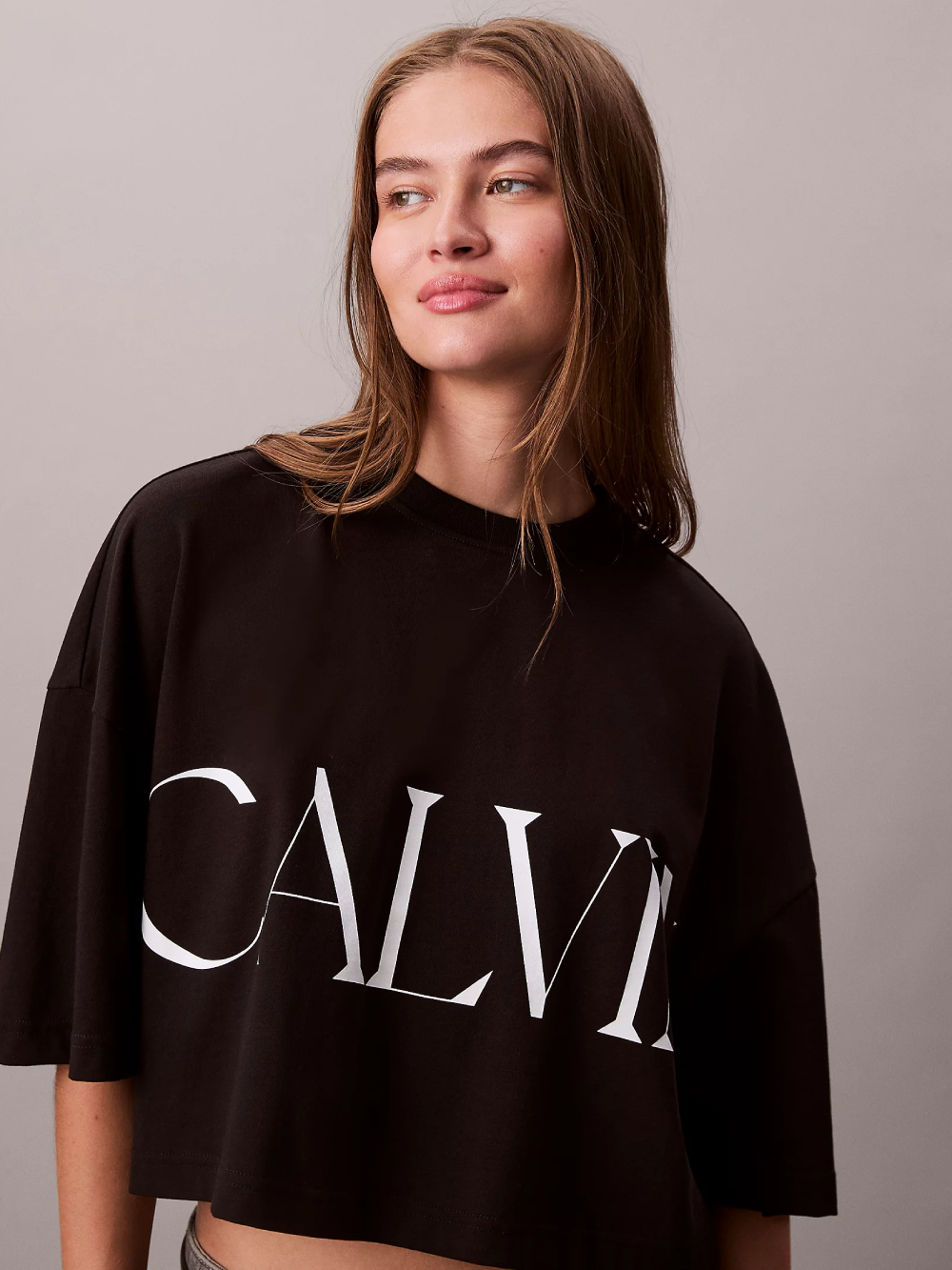 detail Calvin Klein dámský černý top