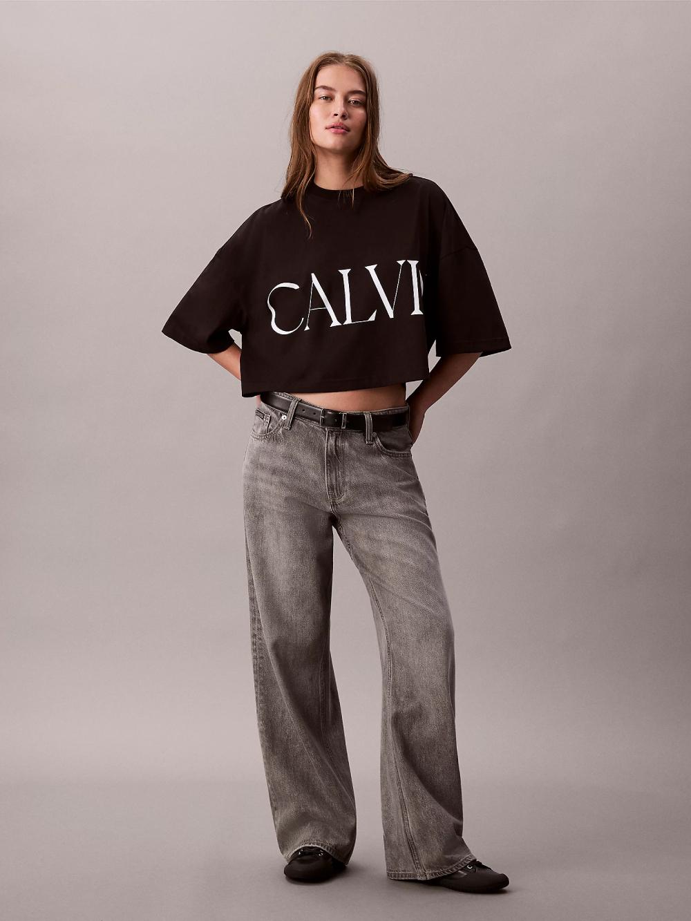 detail Calvin Klein dámský černý top